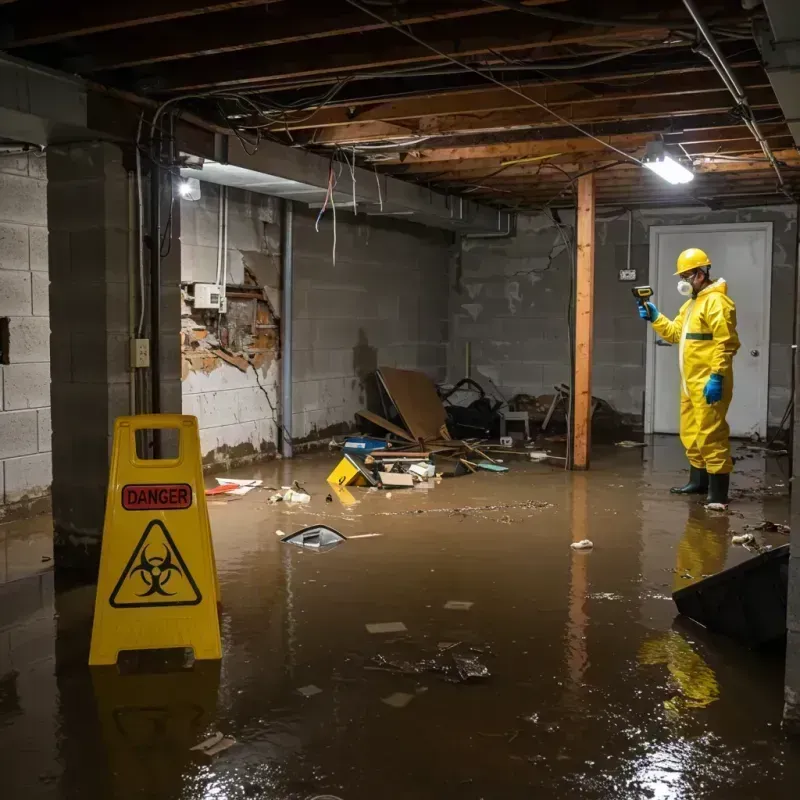 Flooded Basement Electrical Hazard in Tiki Island, TX Property